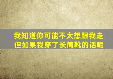 我知道你可能不太想跟我走 但如果我穿了长筒靴的话呢